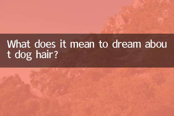 Cosa significa sognare peli di cane?