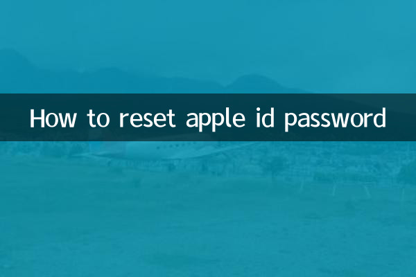 How to reset apple id password