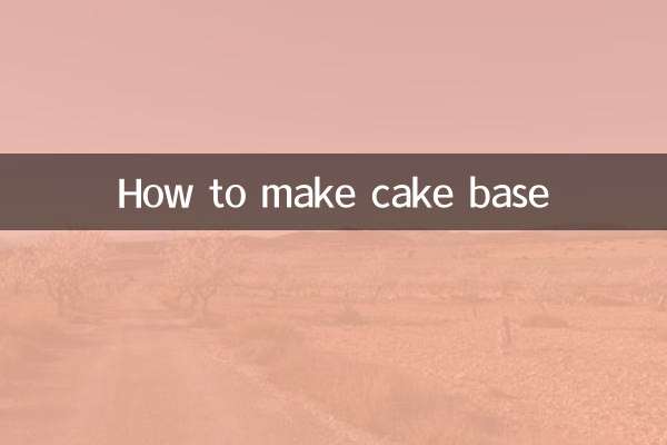 Come realizzare la base della torta