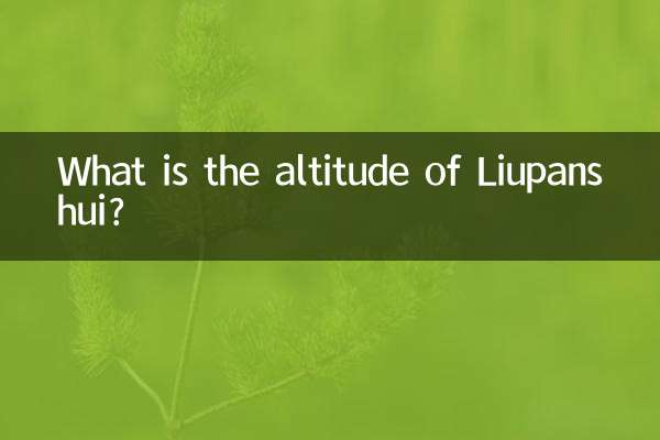 Qual é a altitude de Liupanshui?