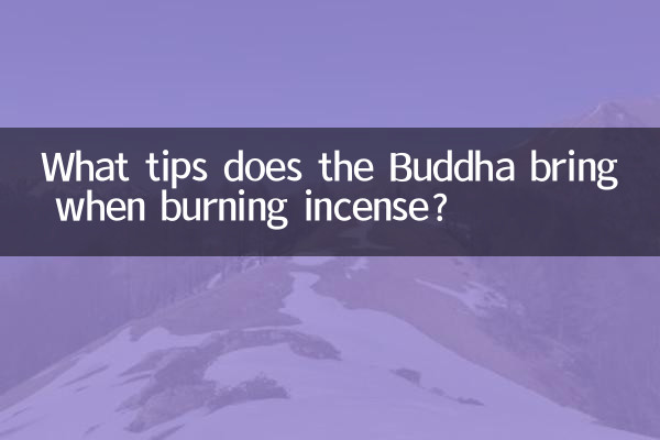 What tips does the Buddha bring when burning incense?