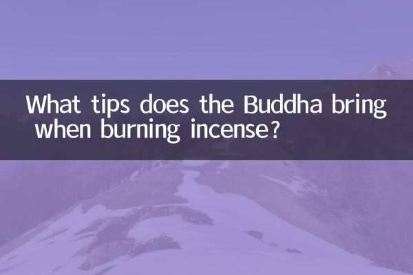 What tips does the Buddha bring when burning incense?