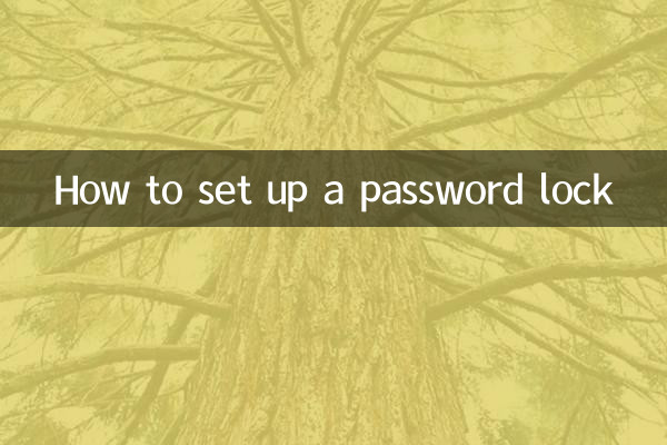 How to set up a password lock
