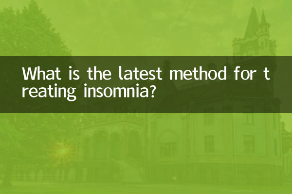 Qual è il metodo più recente per trattare l'insonnia?