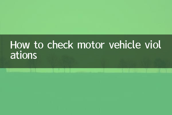 मोटर वाहन उल्लंघनों की जांच कैसे करें