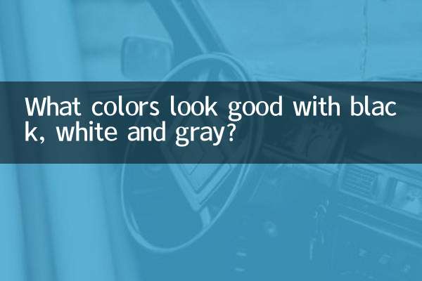 검정, 흰색, 회색에는 어떤 색상이 잘 어울리나요?