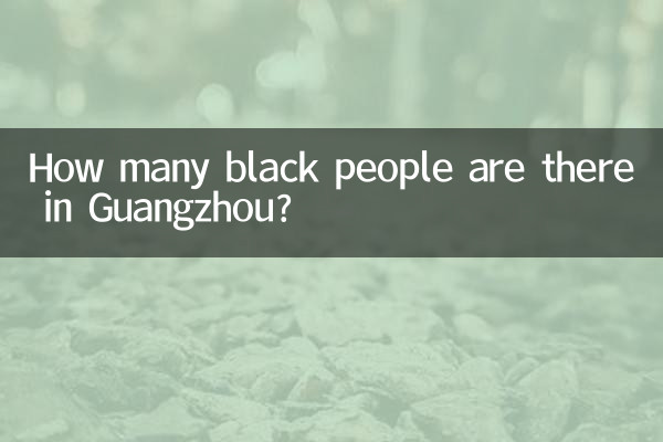 広州には黒人が何人いますか?