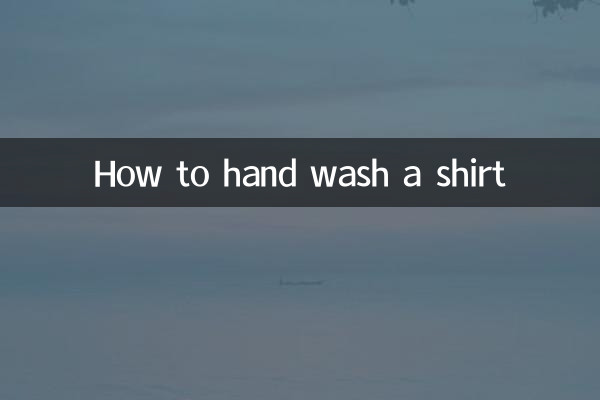 How to hand wash a shirt