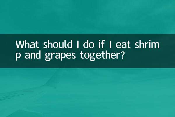 अगर मैं झींगा और अंगूर एक साथ खाऊं तो मुझे क्या करना चाहिए?