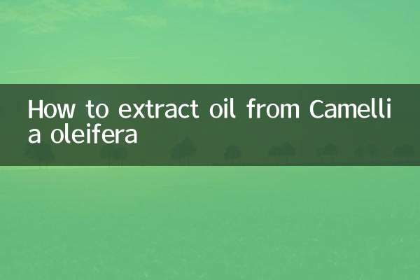 Como extrair óleo de Camellia oleifera