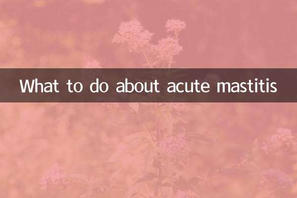 급성 유방염 어떻게 해야 할까요?