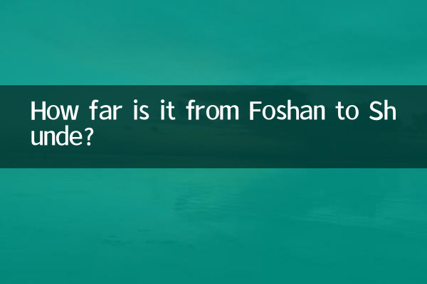 Qual a distância entre Foshan e Shunde?