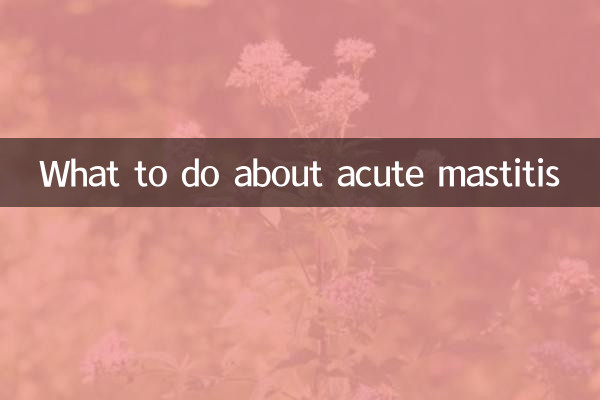 급성 유방염 어떻게 해야 할까요?