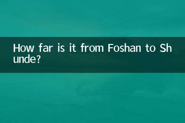 Qual a distância entre Foshan e Shunde?