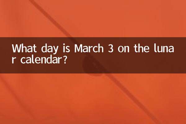 Che giorno è il 3 marzo nel calendario lunare?