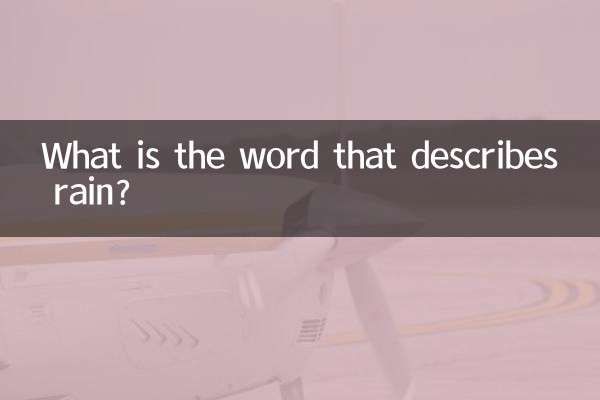 کلمه ای که باران را توصیف می کند چیست؟