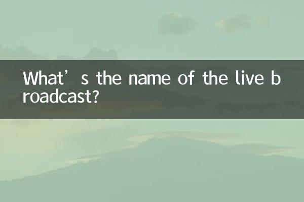 लाइव प्रसारण का नाम क्या है?