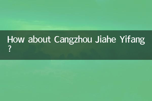Che ne dici di Cangzhou Jiahe Yifang?