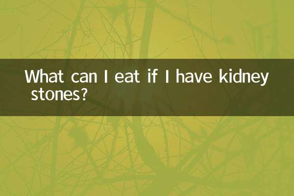 اگر مجھے گردے کی پتھری ہو تو میں کیا کھا سکتا ہوں؟