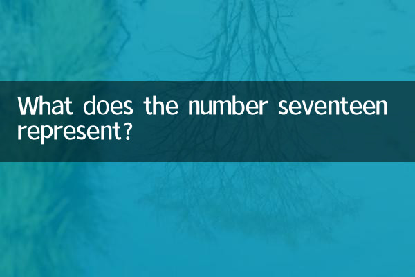 17 という数字は何を表していますか?