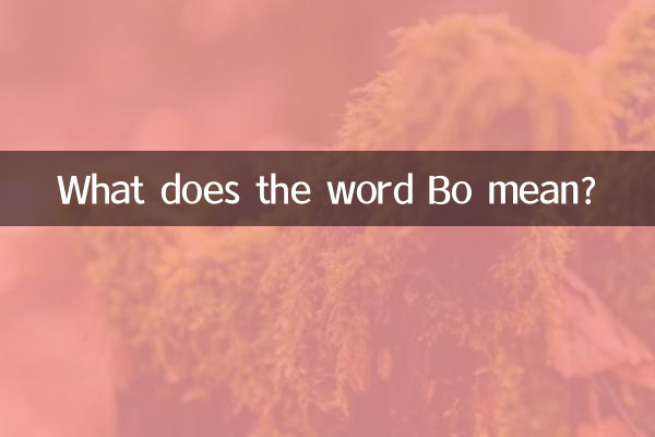 What does the word Bo mean?