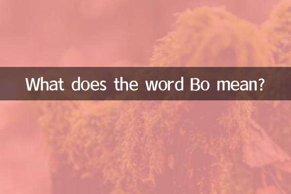 Was bedeutet das Wort Bo?