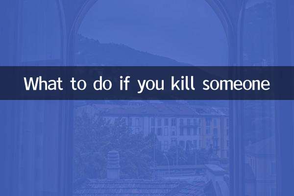 What to do if you kill someone