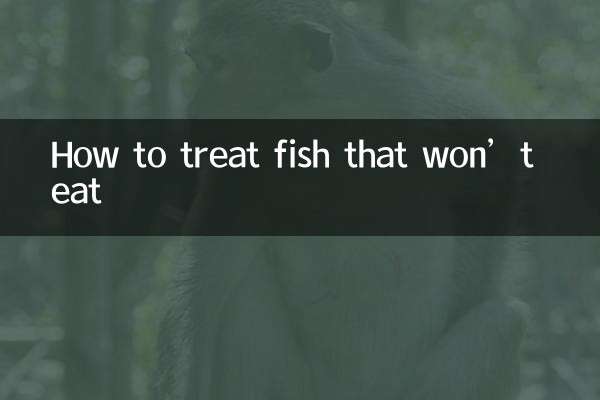 Comment traiter les poissons qui ne veulent pas manger