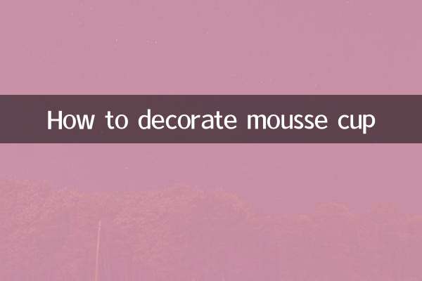Come decorare la tazza di mousse