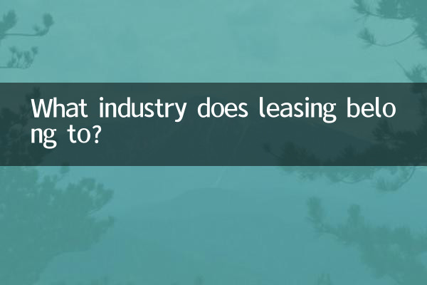 ¿A qué industria pertenece el leasing?