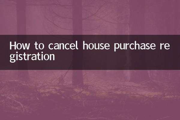 How to cancel house purchase registration