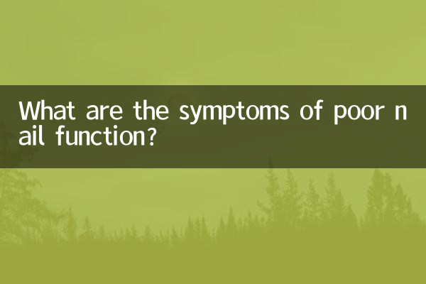 What are the symptoms of poor nail function?