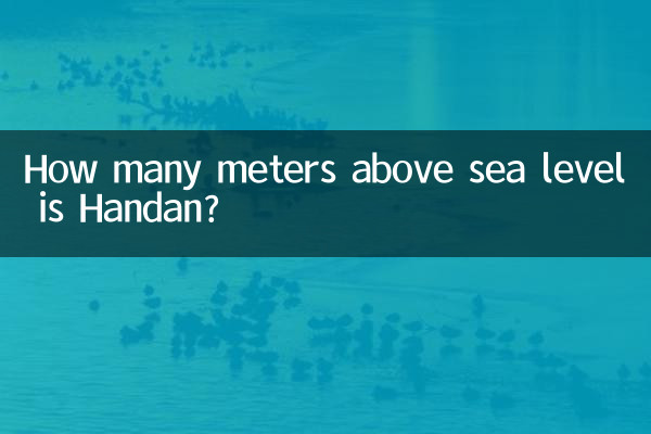 Quantos metros acima do nível do mar está Handan?