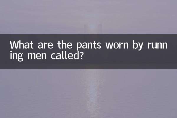 Comment s’appelle le pantalon porté par les hommes qui courent ?