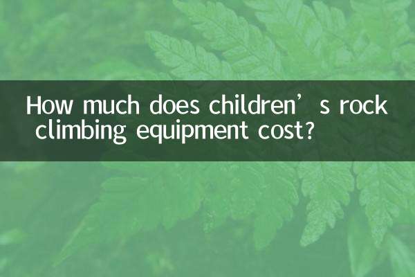 بچوں کے راک چڑھنے کے سامان کی قیمت کتنی ہے؟