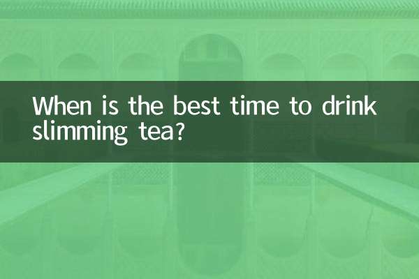 When is the best time to drink slimming tea?