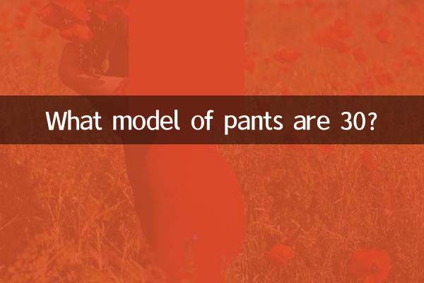 پتلون کا کون سا ماڈل 30 ہے؟
