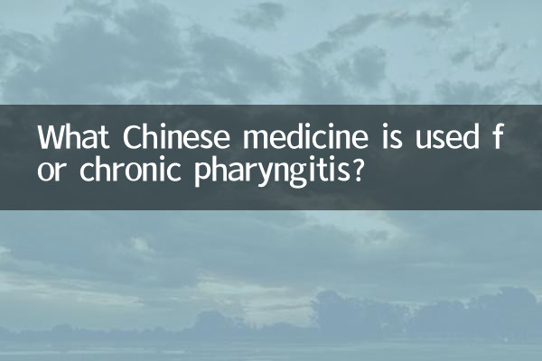 দীর্ঘস্থায়ী ফ্যারিঞ্জাইটিসের জন্য কোন চীনা ওষুধ ব্যবহার করা হয়?