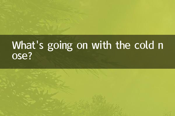 Cosa succede al naso freddo?