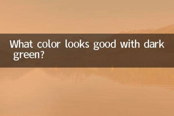 ¿Qué color queda bien con el verde oscuro?