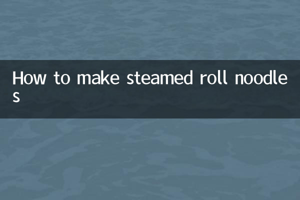 Cómo hacer fideos en rollo al vapor