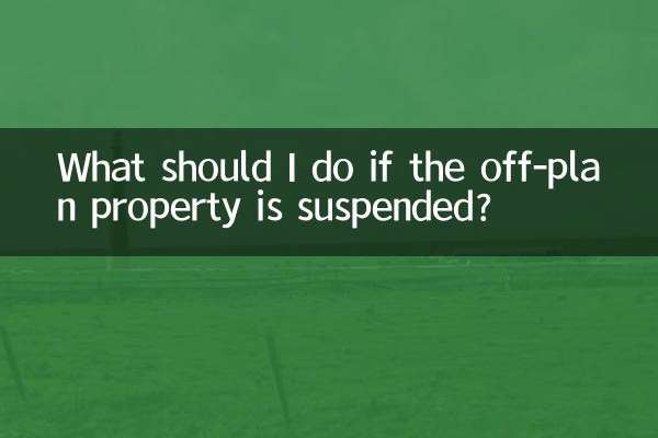 Cosa devo fare se l'immobile fuori progetto viene sospeso?