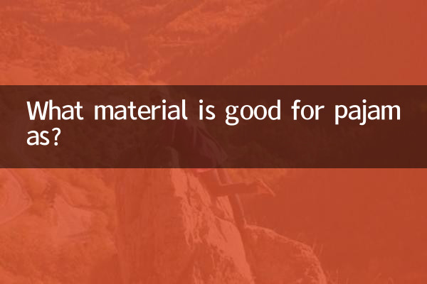 Welches Material eignet sich für Pyjamas?