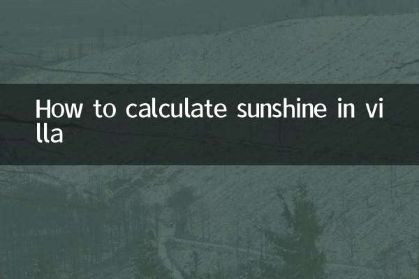 Comment calculer l'ensoleillement dans une villa