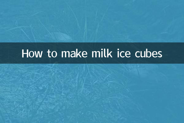 Cómo hacer cubitos de hielo con leche.