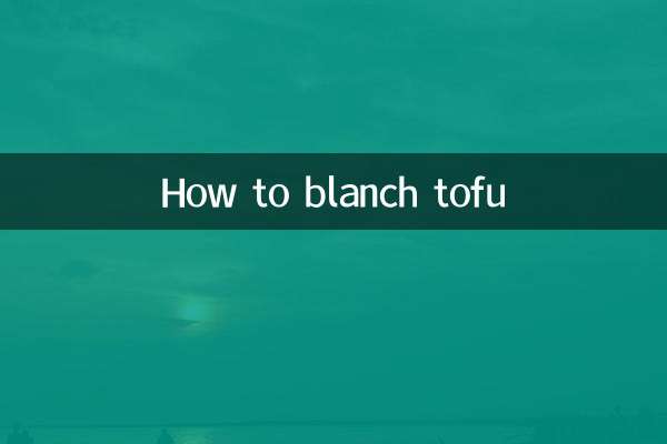 So blanchieren Sie Tofu