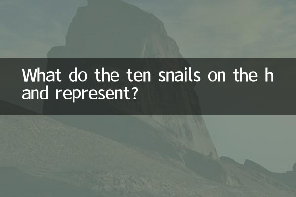 What do the ten snails on the hand represent?
