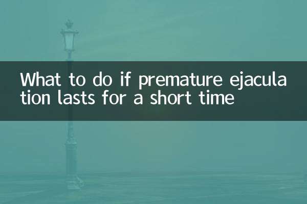 Qué hacer si la eyaculación precoz dura poco tiempo