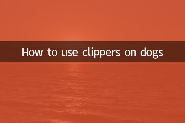 How to use clippers on dogs
