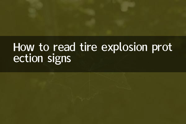 Cómo leer las señales de protección contra explosiones de neumáticos